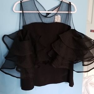 Peek a boo shoulder blouse